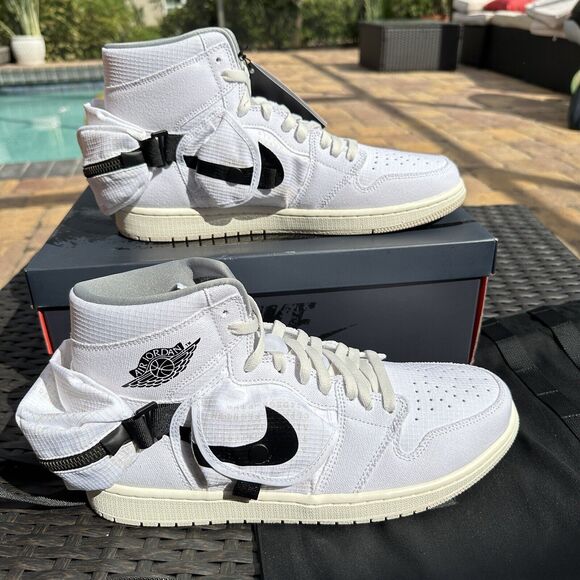Nike Air Jordan 1 Retro Utility High Men\'s Shoes White DO8727-100 Size 11.5 main image 7